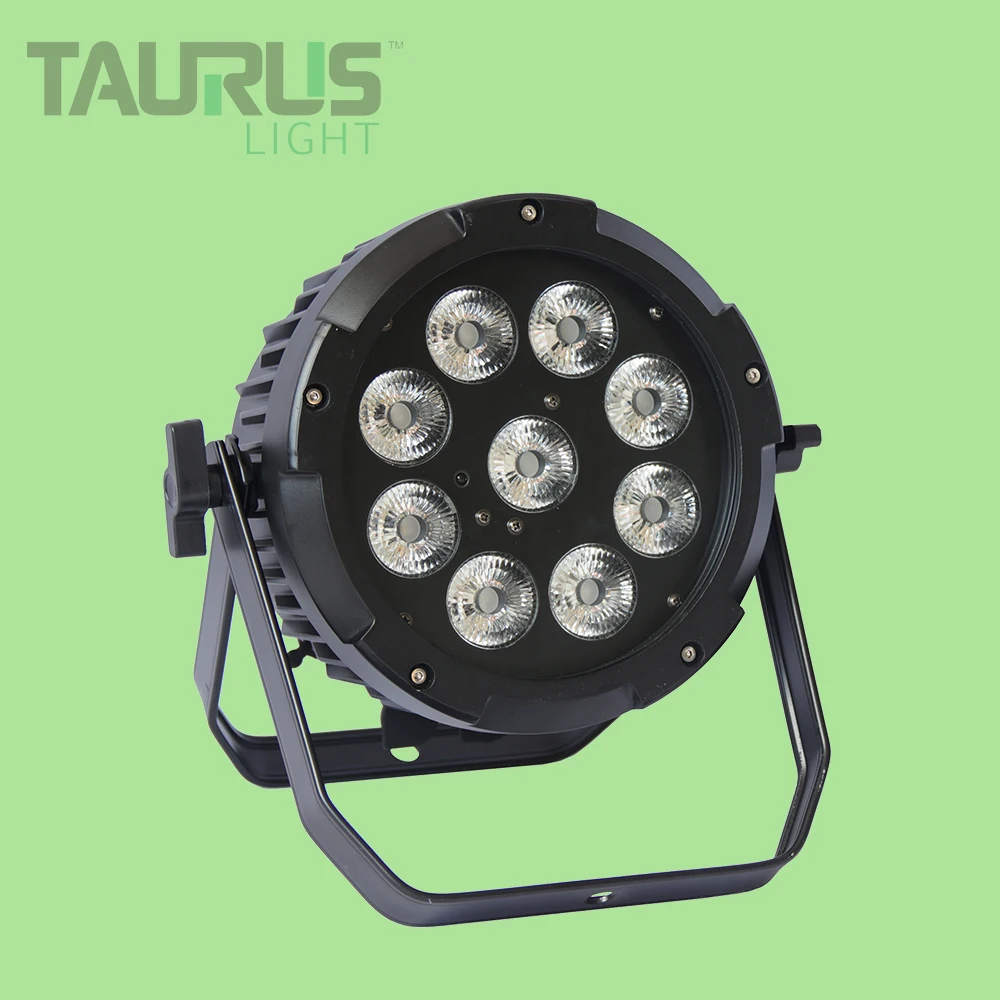 Outdoor Battery Powered DMX512 WDMX Wireless 9x18w RGBWA UV 6in1 Waterproof IP65 Rated LED Par Light