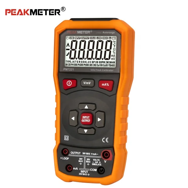 PM7221 Handheld Voltage Multifunction Process mA calibrator digital With Loop Power INPIT V Measurement