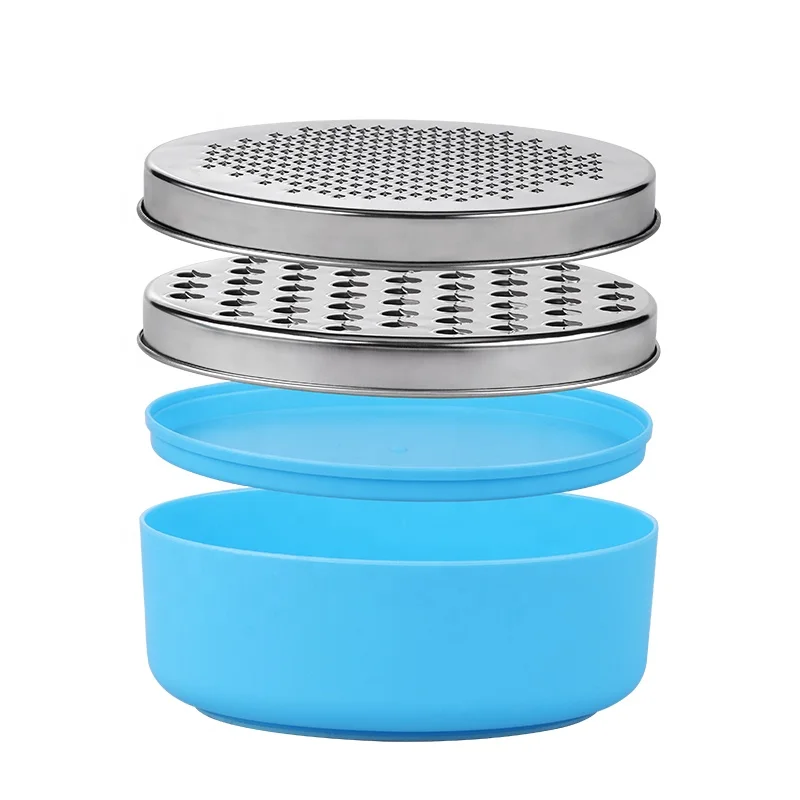 
Wholesale 2 in 1 cutter stainless steel manual vegetable grater cheese with storage box 