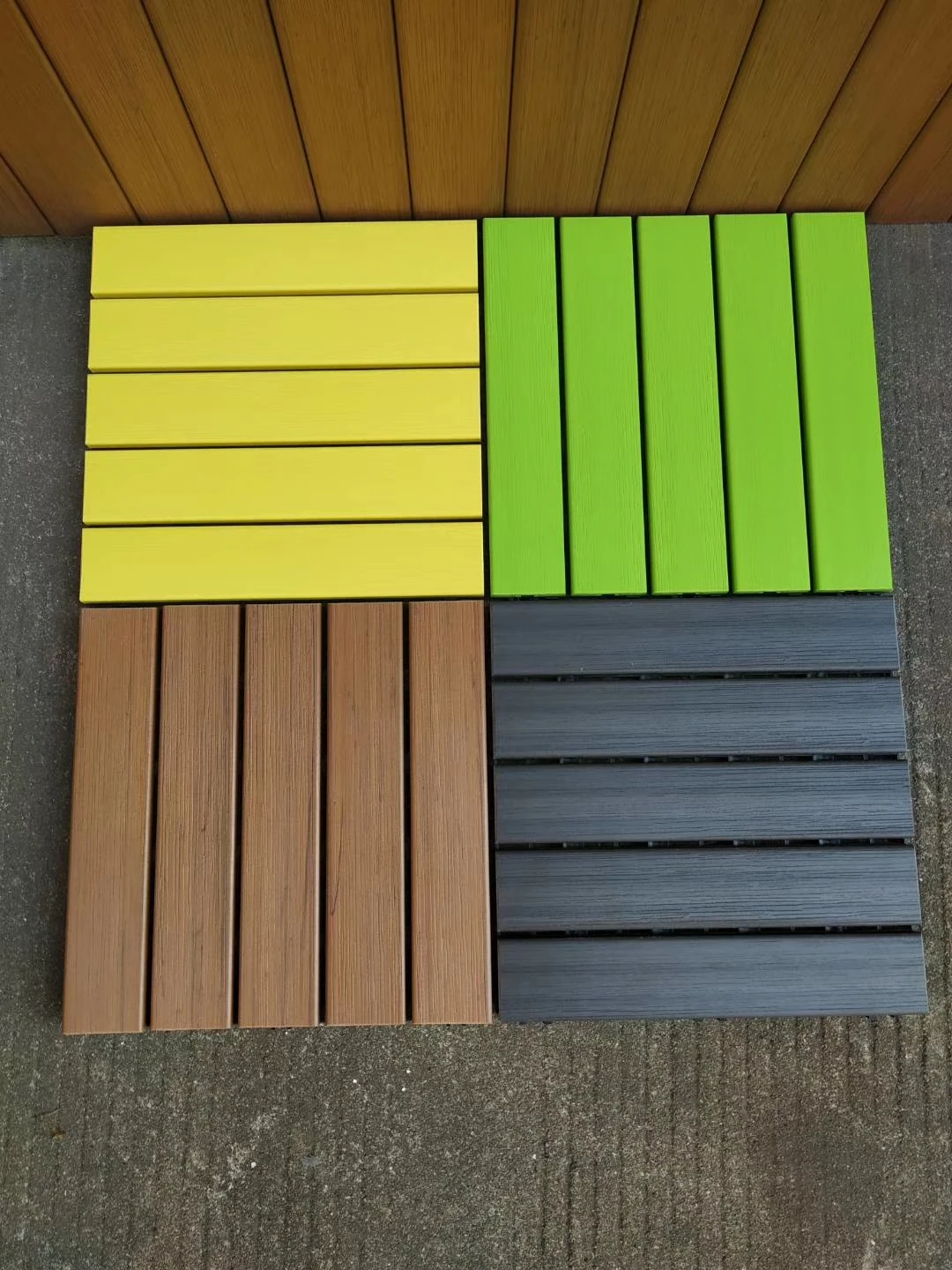 High quality interlocking outdoor deck tiles wpc terrace decking board