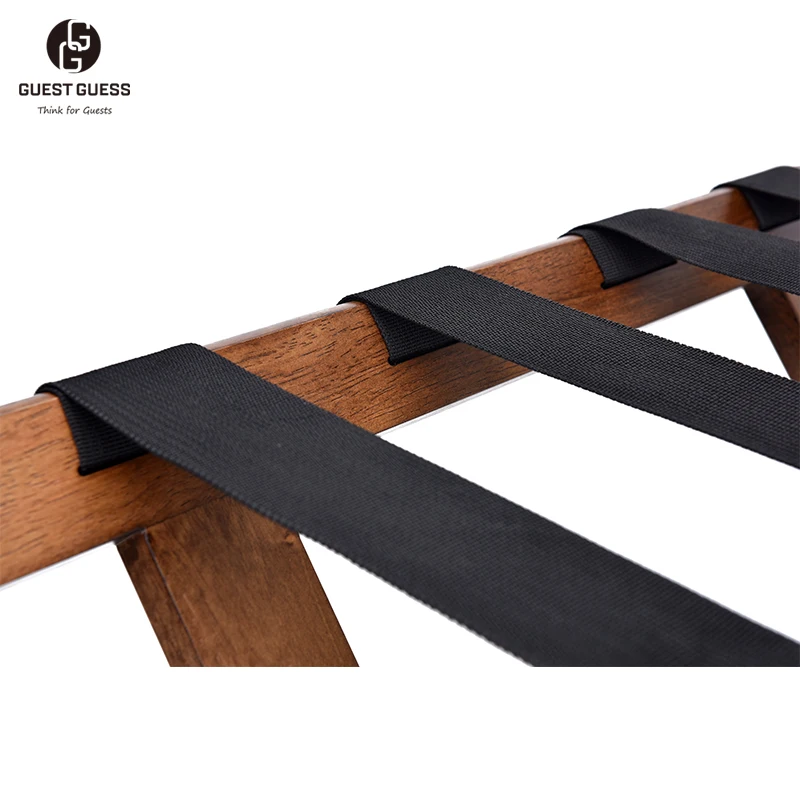 Compact Size Wooden Luggage Stand Folding Luggage Rack for Hotels