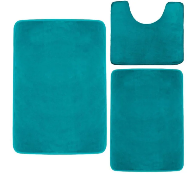 high quality Anti-slip Soft Memory Foam bath Mat Set 3pcs Bathroom Rug Set