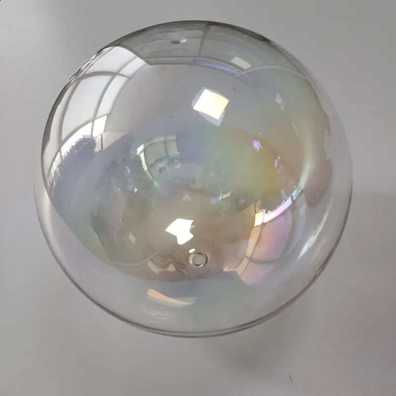 2023 New Custom Superior Interior Lampshades Round Hand-blown Glass Iridescent Sphere Blown Glass Lampshade