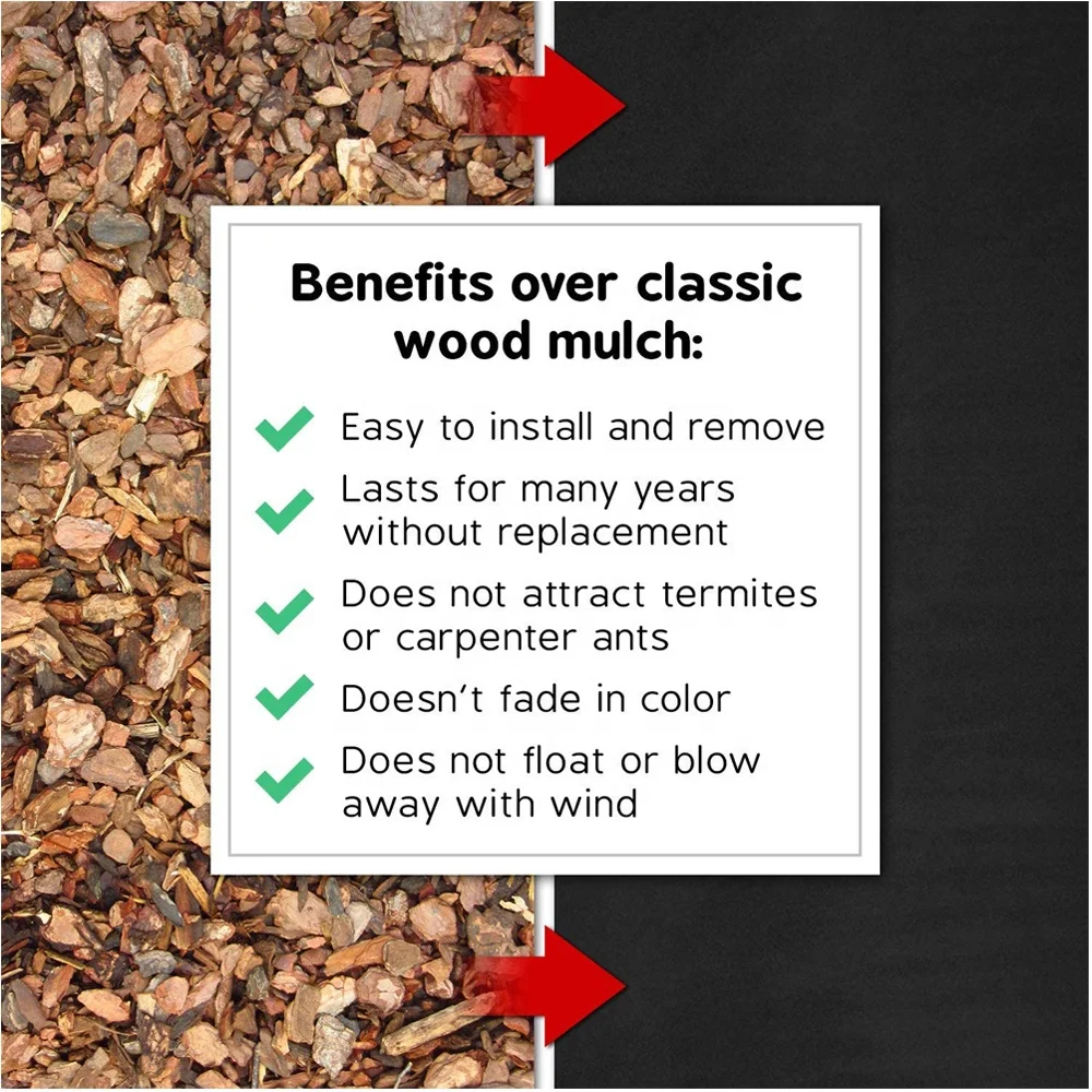 High Quality 62cm Non-Woven Fabric Protector Mat Plant Cover Weed Barrier mats degradable Tree Mulch Ring