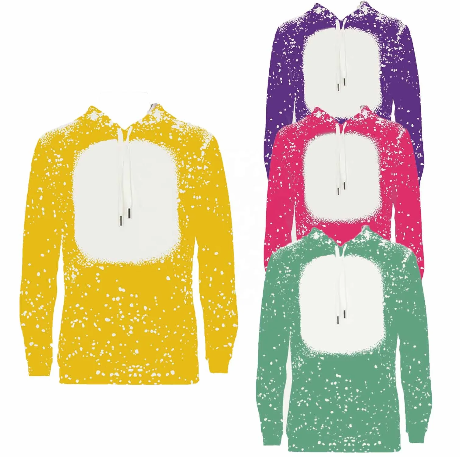 Spring and Autumn New Design 3D Blank Heat Transfer Sublimation Custom Hooded Sweatshirt Tie Dye 95% Polyester Casual Hoodie