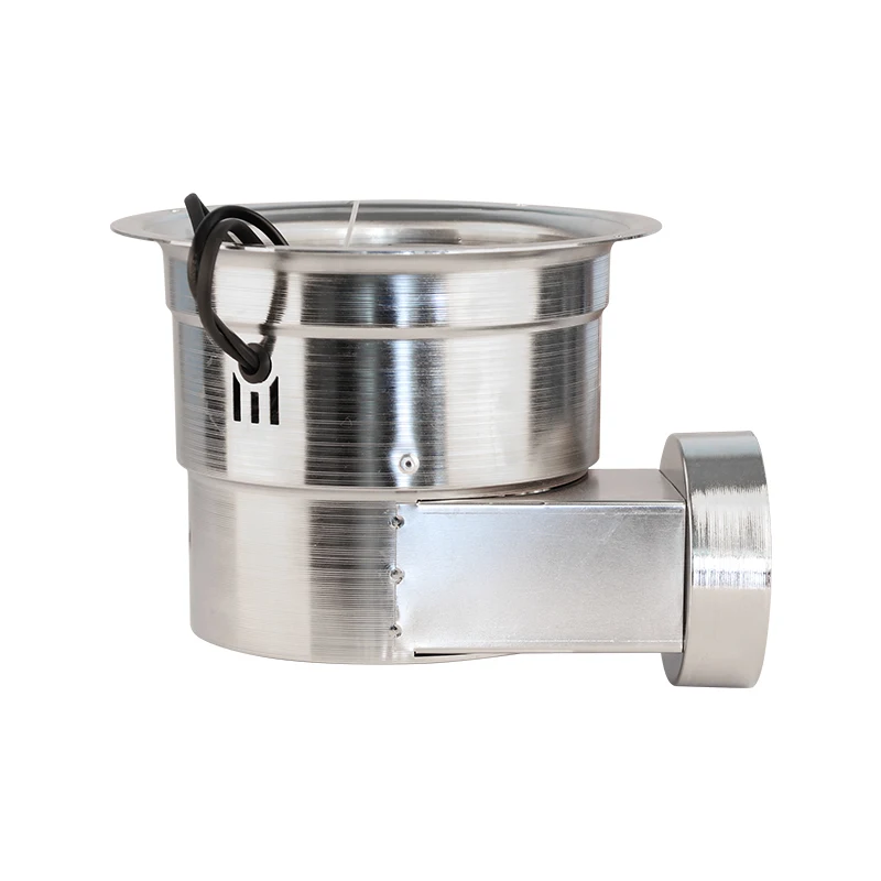 PINNOVO exhaust fan motor for korean bbq lifting exhaust smoke pipe with lampshade install side exhaust fans bbq