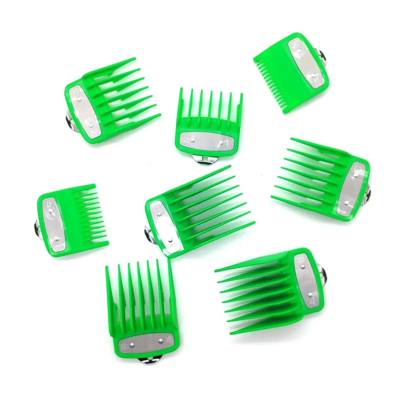 
10 size Colorful Guide Comb with metal clip , Multiple Sizes Metal Limited Combs, Hair Clipper Cutting Tool High Quality 