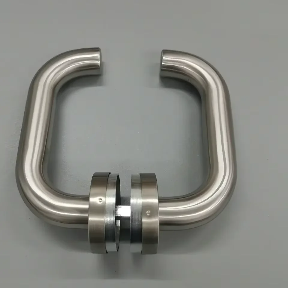 Contemporary Exterior Internal Door Knob Cast Stainless Steel Door Handle Long For Bedroom