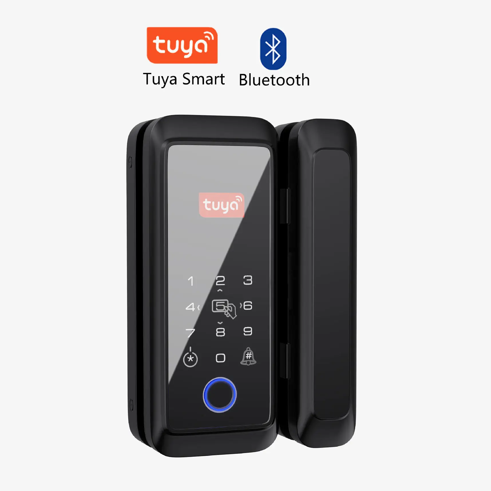 BBDHOME Mobilephone APP Control remote Fingerprint Unlock Graffiti Smart Glass Door Lock