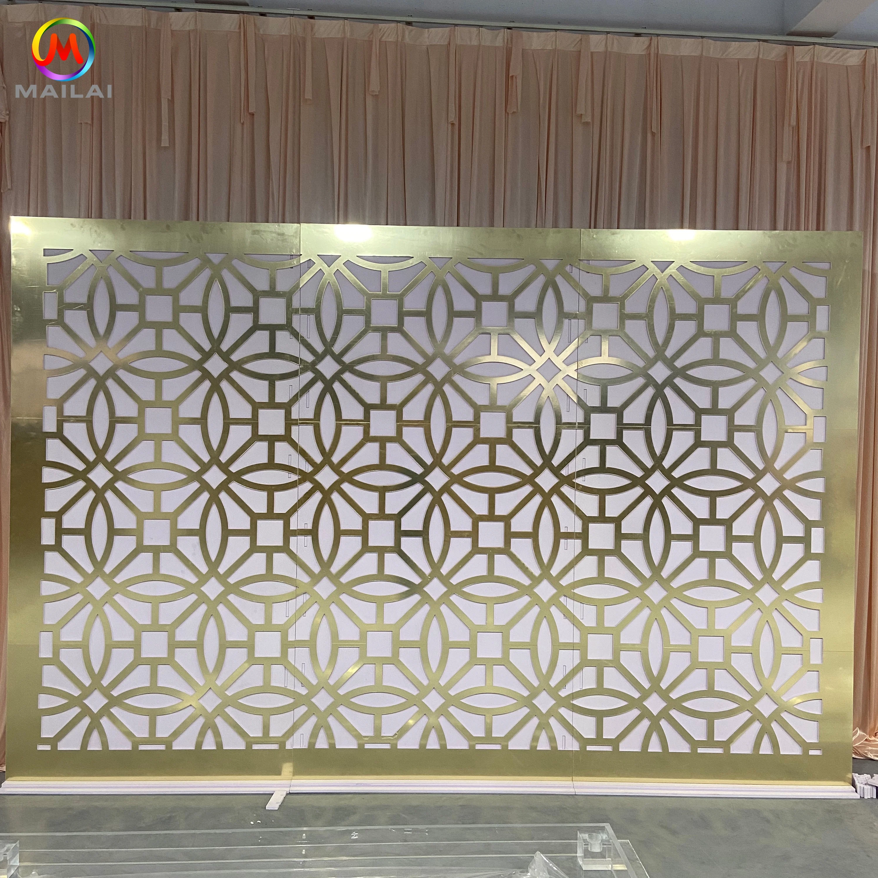 Luxury rectangle flower decoration backdrop pvc acrylic wedding backdrop stand for events