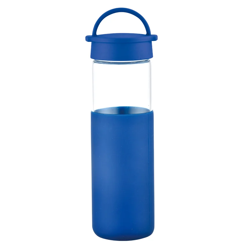 wholesale durable portable  eco-friendly feature glass bottles with handle