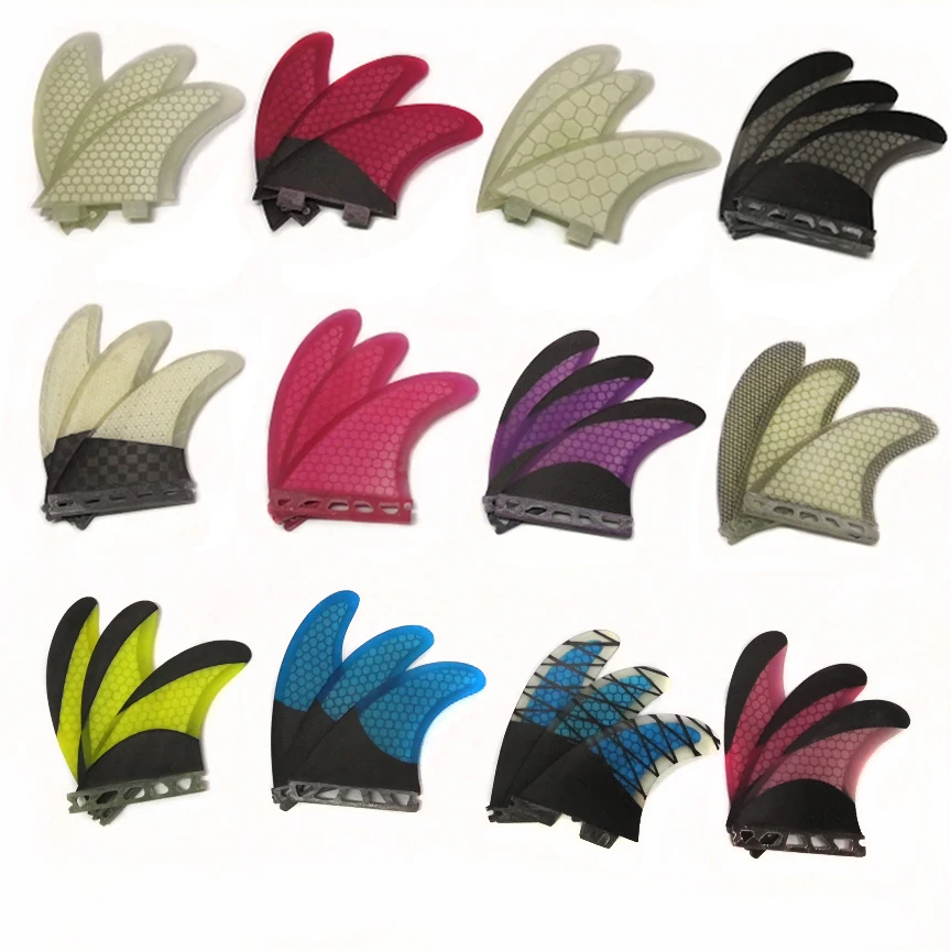 
Different Styles Surfboard Fins FCS/FCS2/Future Surf Fins Custom Fiberglass Carbon Tri Fin Set 