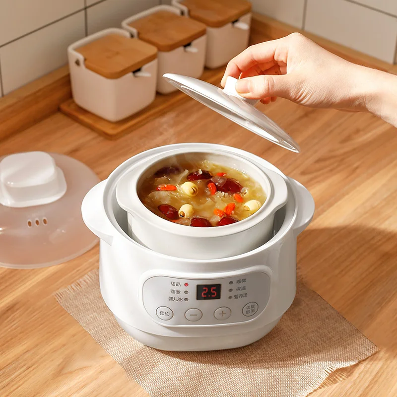Factory Hot Sale Electric Stew Bone Cooker 200W Drum Type Electric Ceramic Slow Cooker