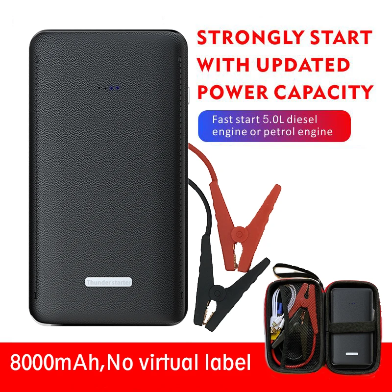 Car Emergency Tools Jump Starter 8000mAh Car Jump Starter Battery Auto Emergency Power Bank Battery Booster