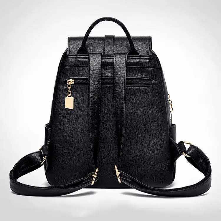 Women Luxury pu Leather Backpack Travel Bagpack Large Capacity Fashion Retro School Bag Shoulder Bags Girls Backpacks