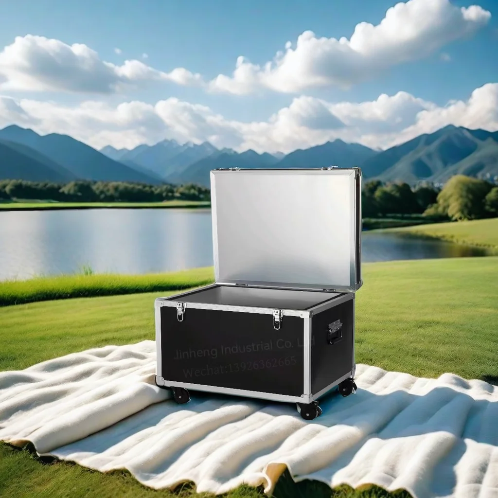 Classic Metal Large Capacity Multi-functional Cold And Warm Dual-Purpose Food And Beverage Cooler Box With Wheels