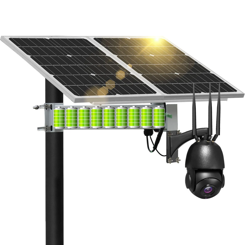 Tecdeft Full HD 8MP wireless network intelligent solar energy alert ptz camera outdoor farm 4g lte wifi solar dual cameras