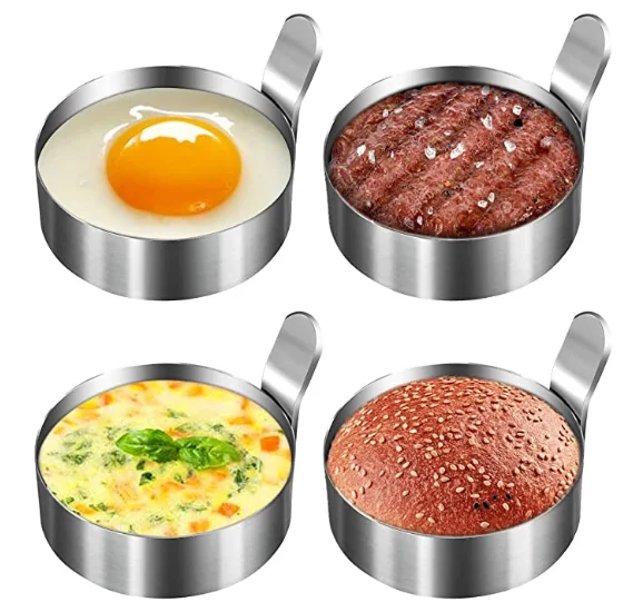 Многофункциональная Форма для яиц из нержавеющей стали, кулинарные кольца, шейпер для яичных блинов, антипригарные кольца для жареного яйца
