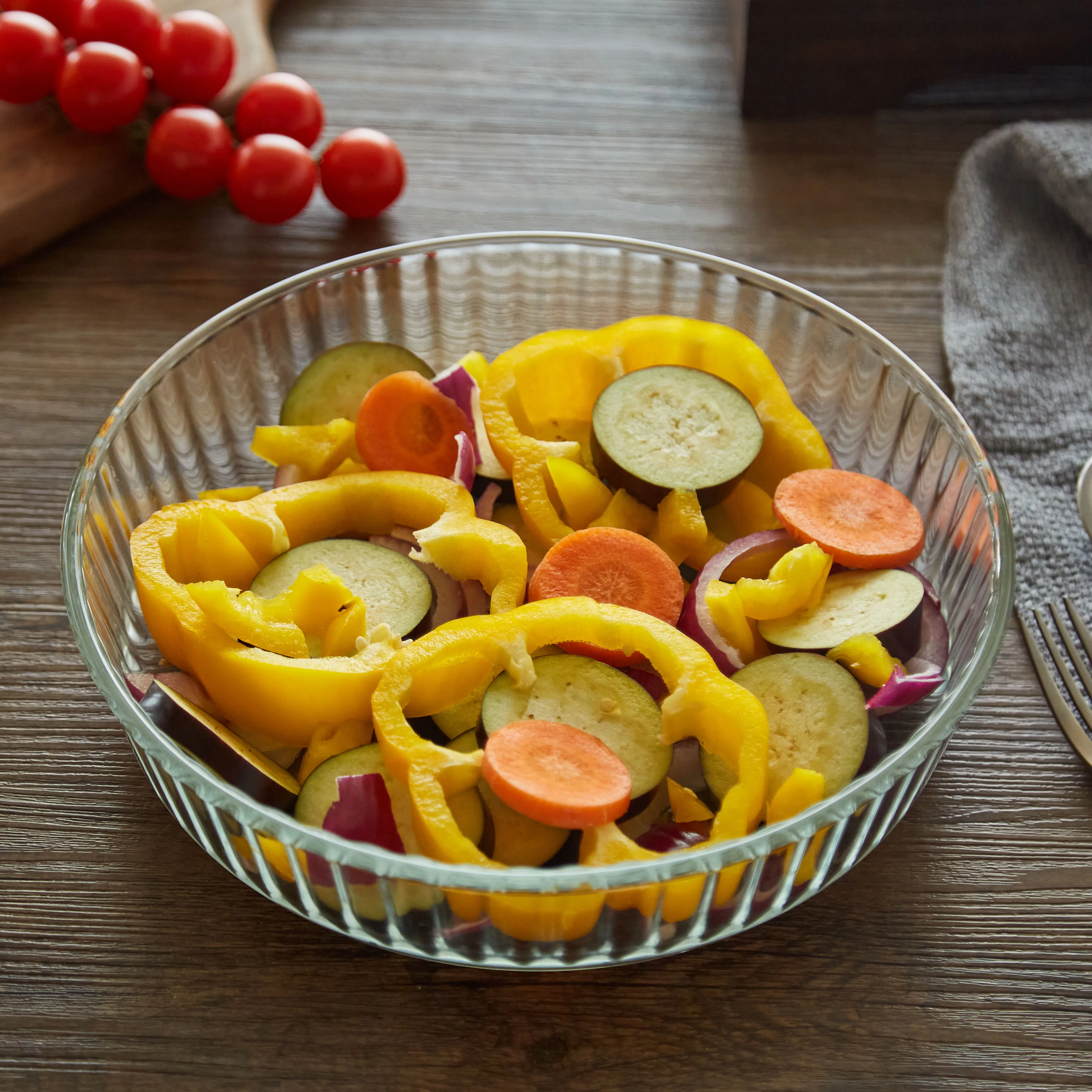 LINUO New Arrival Bakeware  heat-resistant glass Tray Glass Bread & wavy Loaf  Dishes and Pan For Cooking and storage