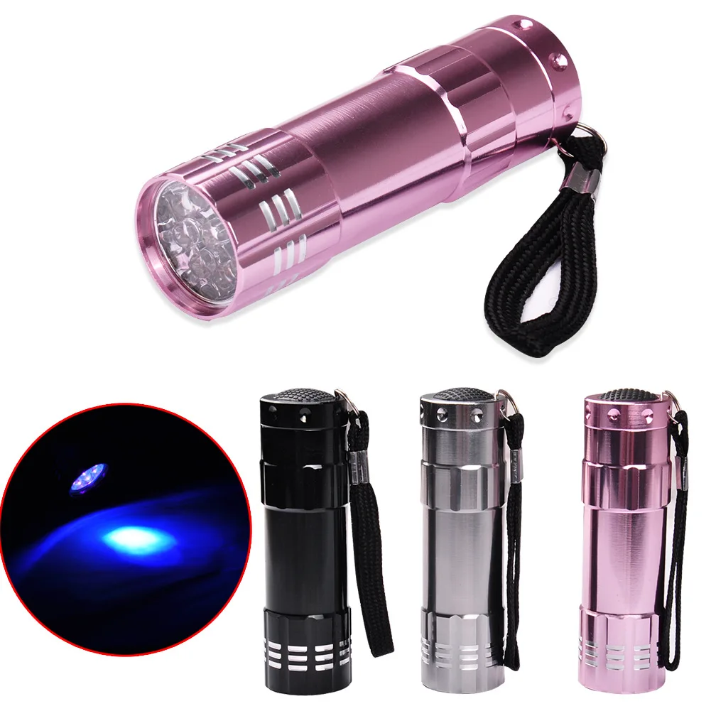 Сушилка для ногтей УФ-лампы 9 светодиодными лампами Мини UV LED фонари портативность ультрафиолетового света машина быстро сохнет Маникюрный