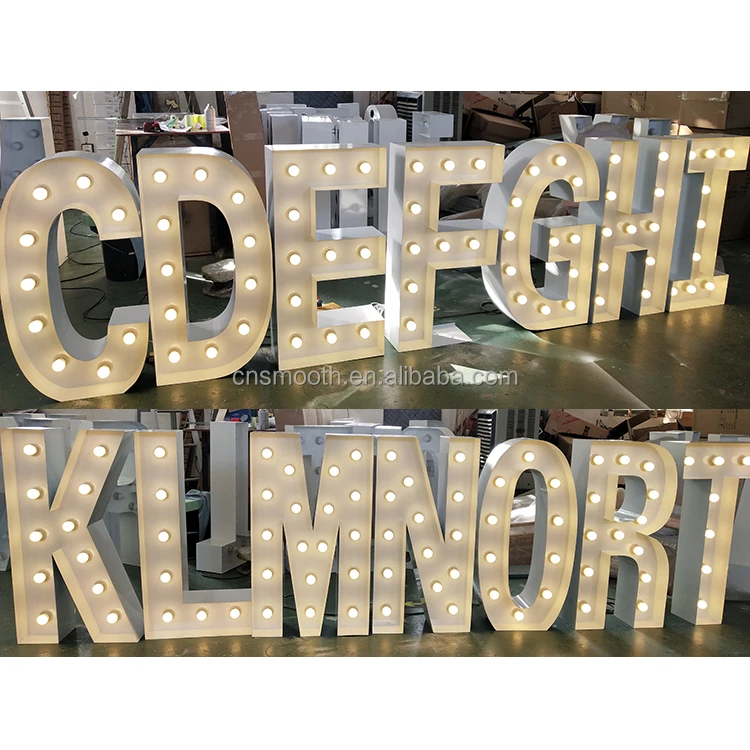 Factory Wedding Party Supplier 3ft 4ft Giant Love Letters Marquee Giant Led Light Up Letters for Wedding