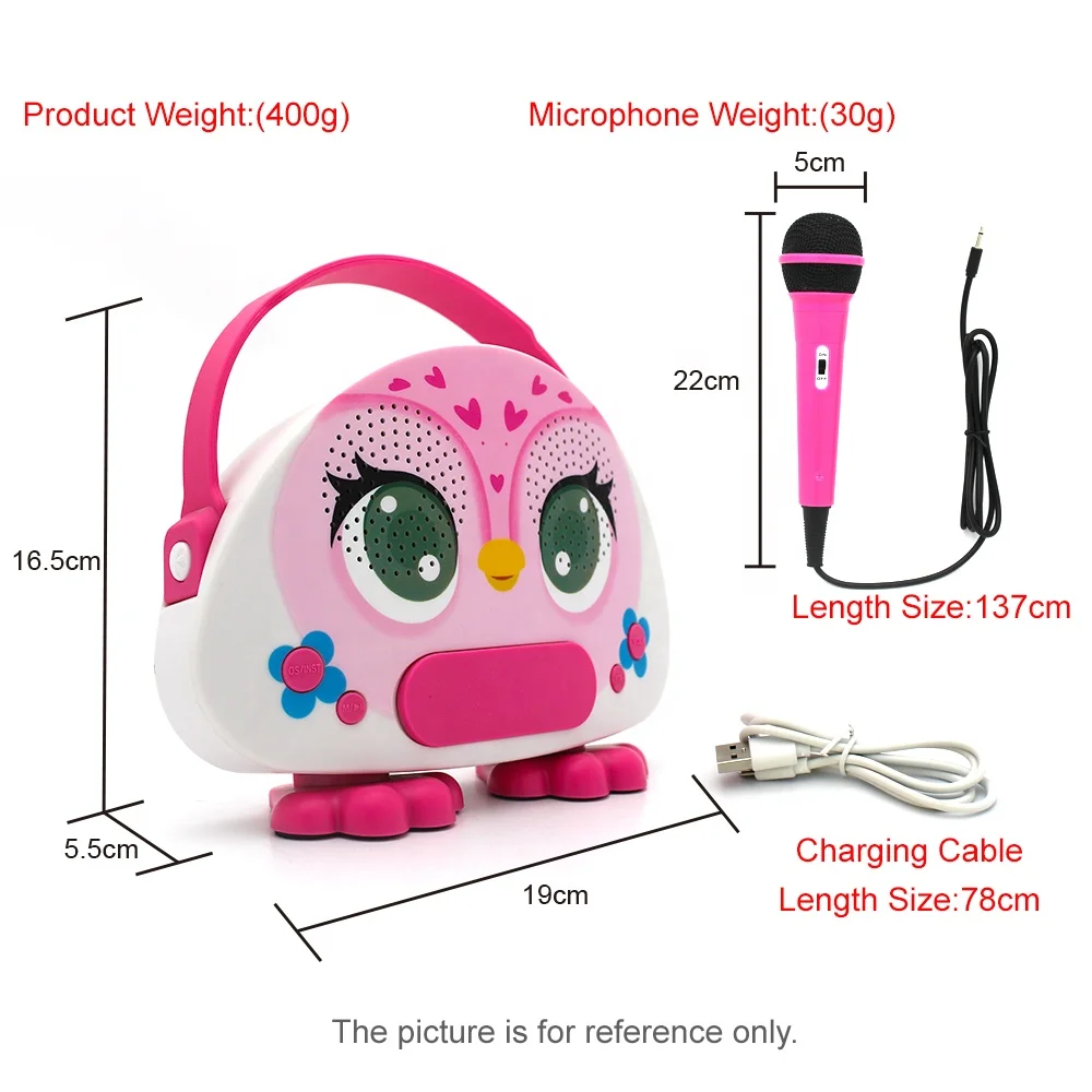 Ready Stock Multi-Function Children Intelligent Educational Karaoke Speaker Machine Video English Kid Story Learning  With 2Mics