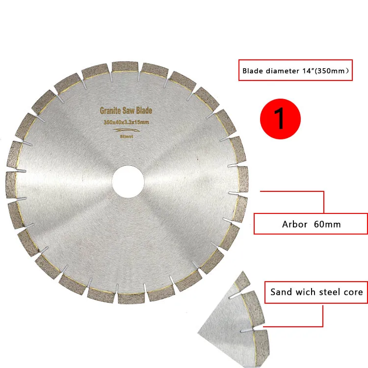 Tacar High Frequency Welding Cutting Disc Special for Granite Smooth Segmented Circular Diamond Saw Blade
