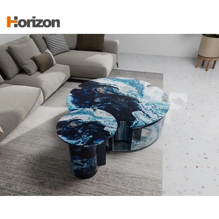 Home Decor Artificial Marble Jade Stone Blue Color Quartz Slab and Quartz Countertop Raw Quartz Stone