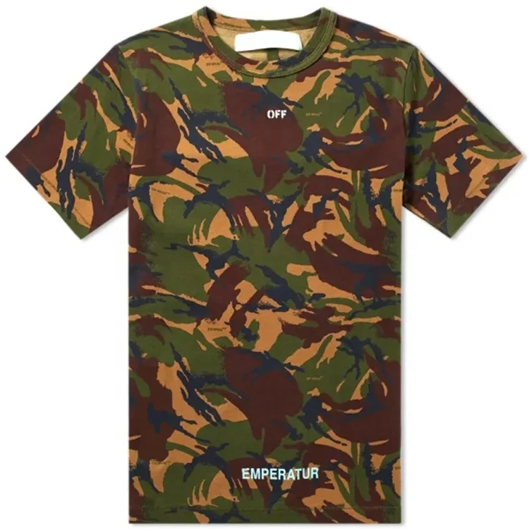 
2021 men Camo short sleeve graphic print round neck T-shirt 