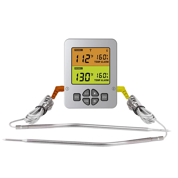 Custom APP Name Dual Probes Wireless Household Digital BBQ Thermometer for Meat Cooking, Grill, Barbecue