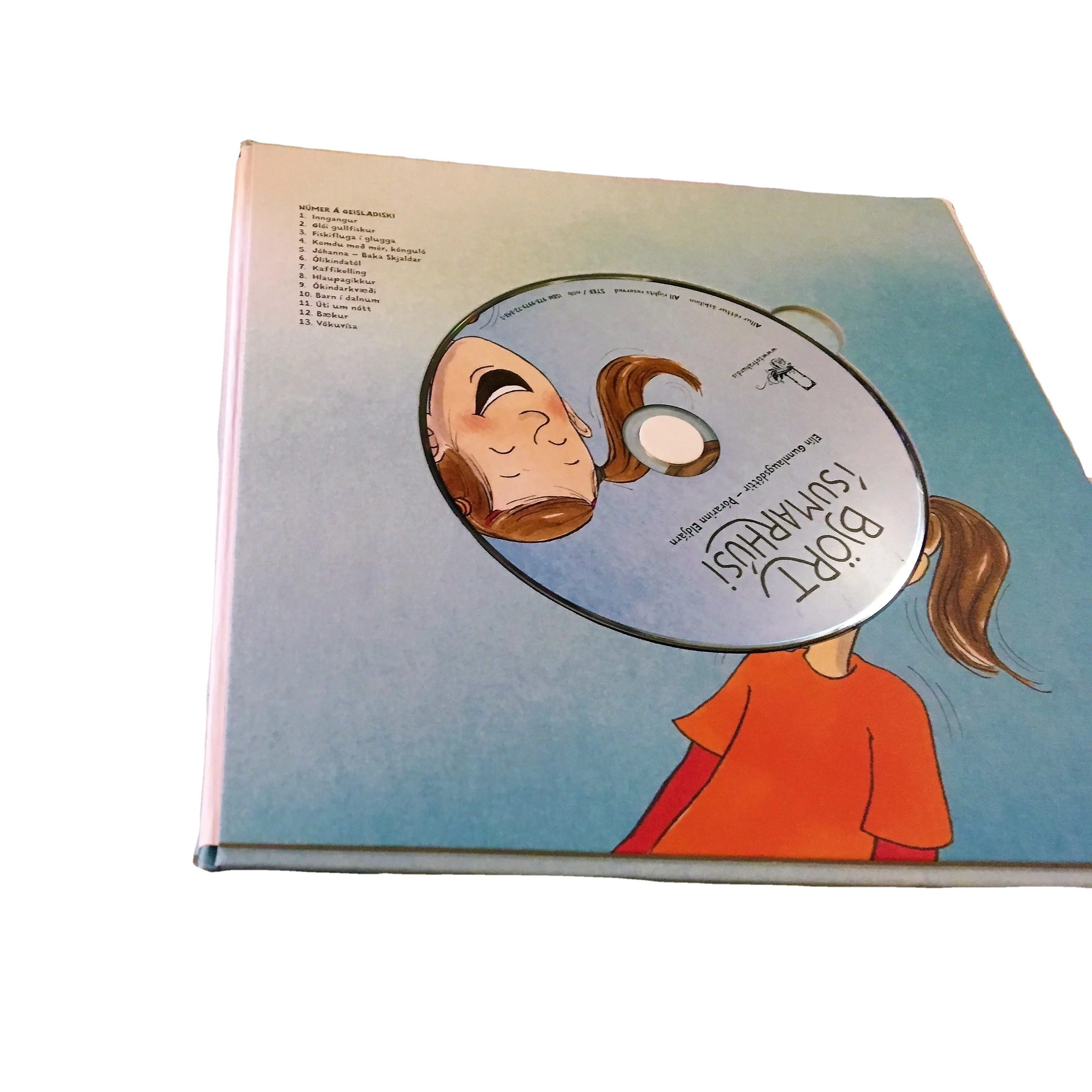 customs printing service hardcover photo book printing with CD and CD printing