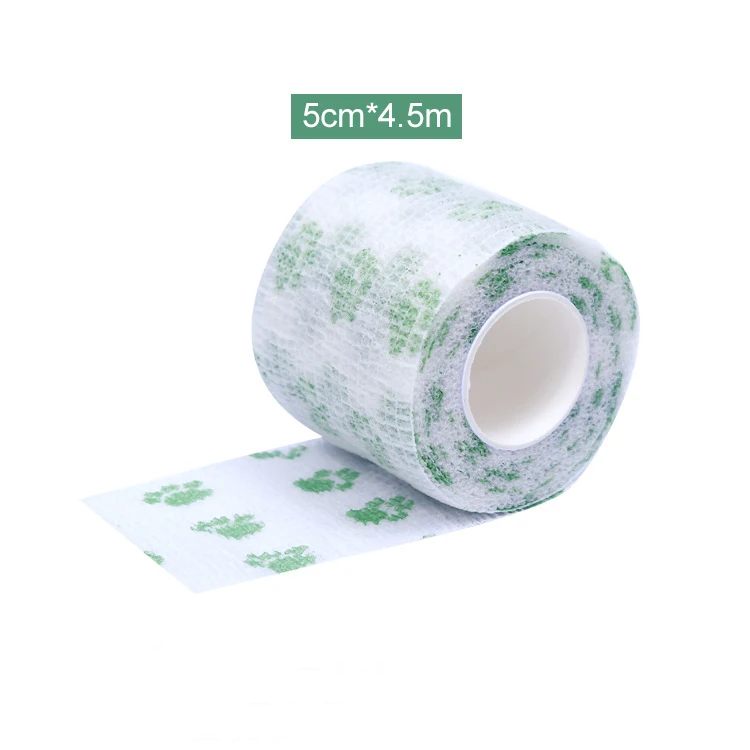 High Elastic Self Adhesive Cute Printed Non-Woven  Bandage Pet Vet Wrap wholesale Cohesive Bandage For Cat Dog