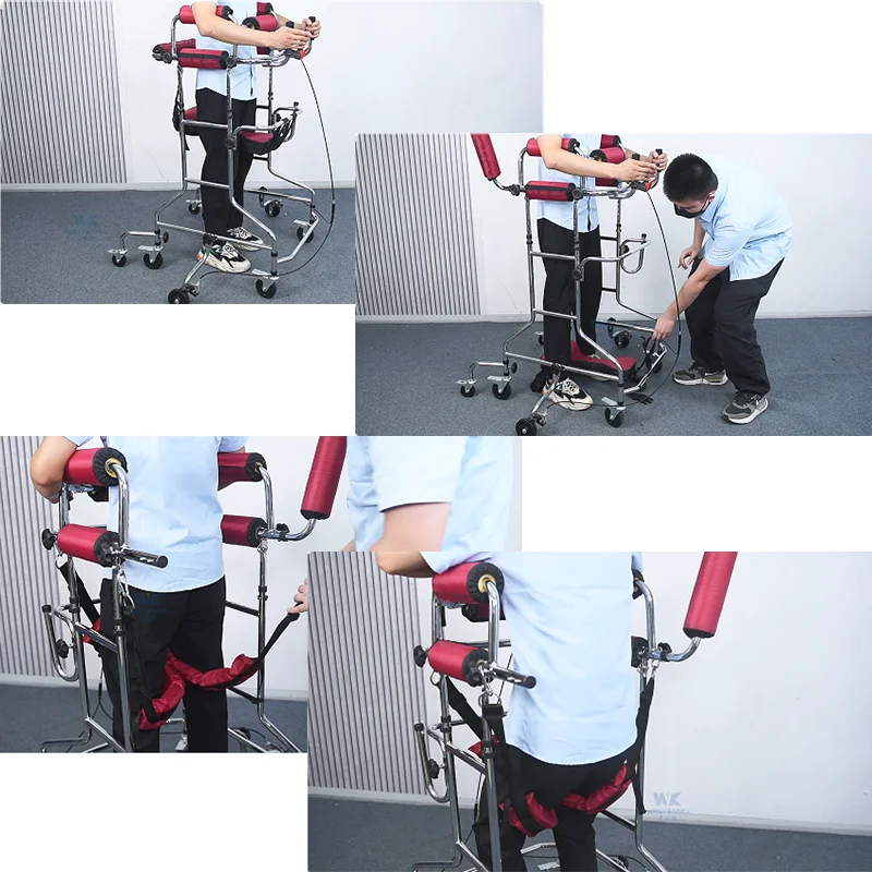 Adjustable steel Walkers Platform Walker With Arm Support Standing Upright Walker