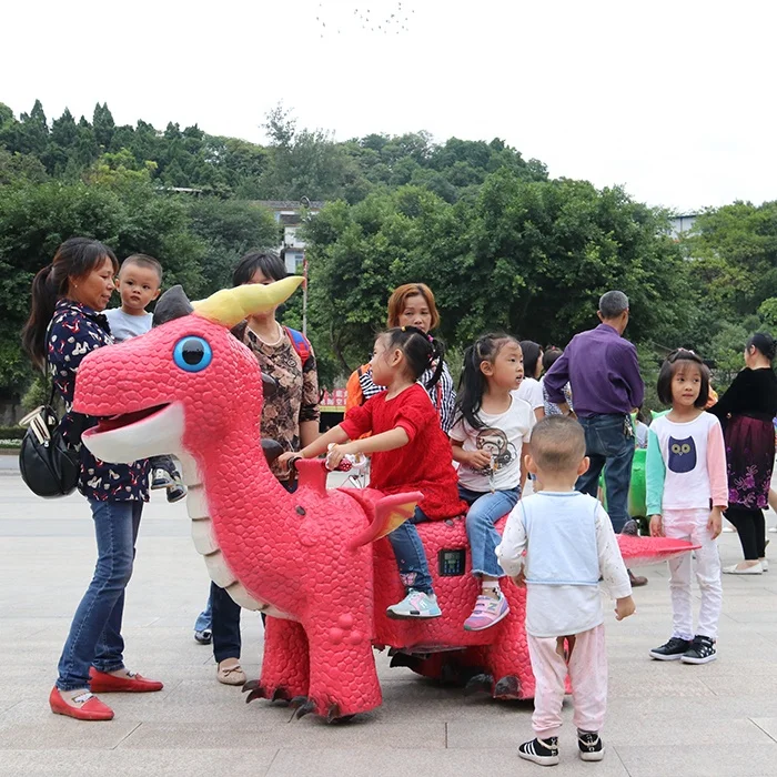 Kids Games Attractive Electric Coin Operated Dinosaur Car