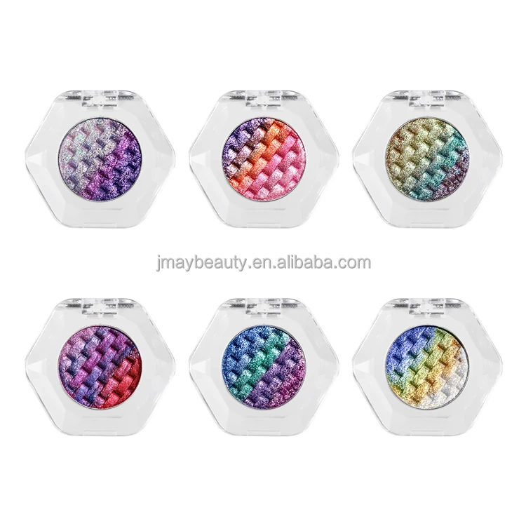 High Quality 5 Colors Shift Multi Chrome Individual Luxury Eye Shadow Palette Holographic Shimmer Rainbow Duochrome Eyeshadow