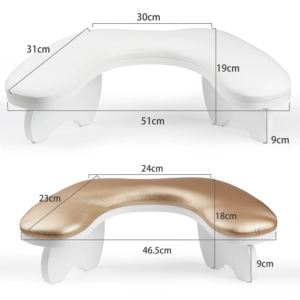 Factory Price Fashion Butterfly Shape PU Leather Cushion Wood Stand Arm Holder Manicure Hand Pillow for Salon Use