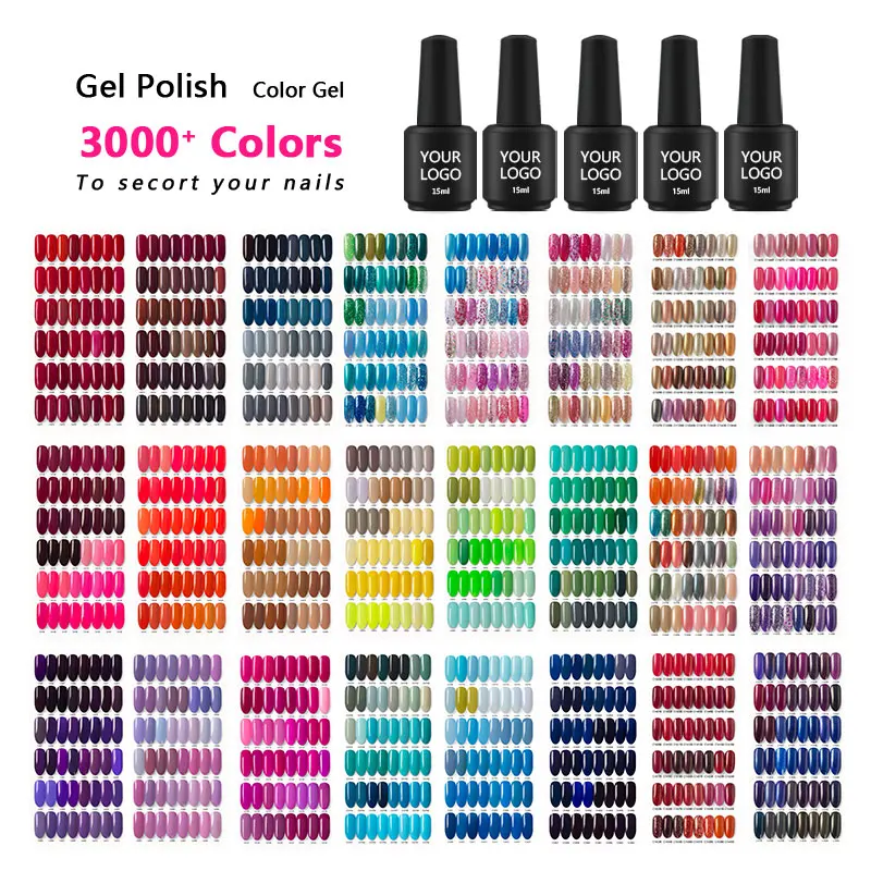 MEILIYA Nail supplies private label custom logo Gel uv nail polish led uv 15ml gel polish