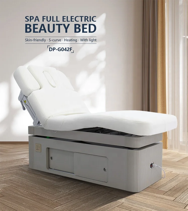 Heating Esthetician Therapy Spa Wellness Treatment Salon Cosmetic 3 Electric Motor Removable Beauty bed with Light