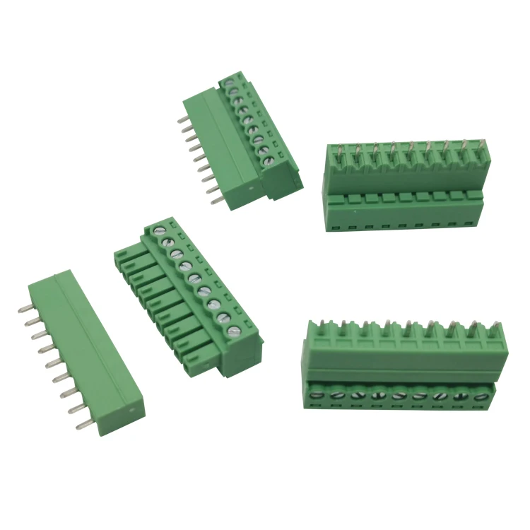 
H15EDG 3.81mm pitch 9 pole pluggable pcb terminal block Straight Male Female 9 way screw Plc terminal block Connector 