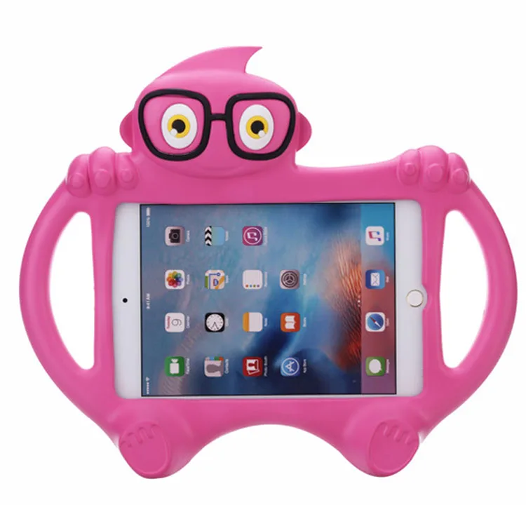 Shockproof pc silicon Kid Tablet Case Cover for iPad  air2  kickstand shell tablet protector case