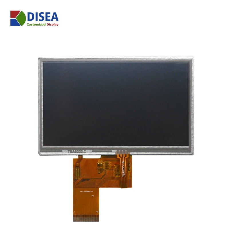 Индивидуальный 5,0 дюймовый 480x272 RGB888/40PIN TFT ЖК-дисплей DISEA с TN/NW и резистивным сенсорным экраном