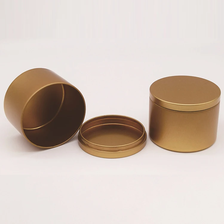 Popular Seamless Straight Body Full Matte Black Metal Jars Colour 8oz Candle Tin Can