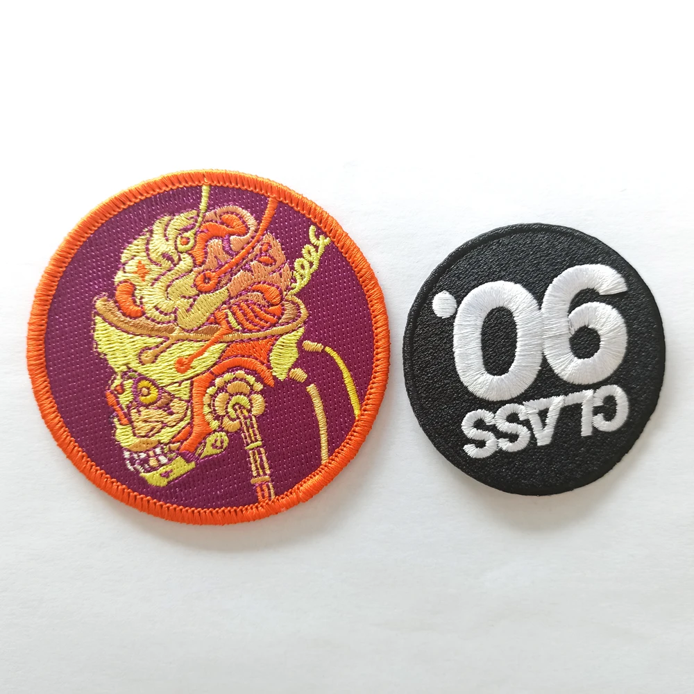 Custom Good price Christmas fancy  Fabric Sew On Letters Embroidery Patches