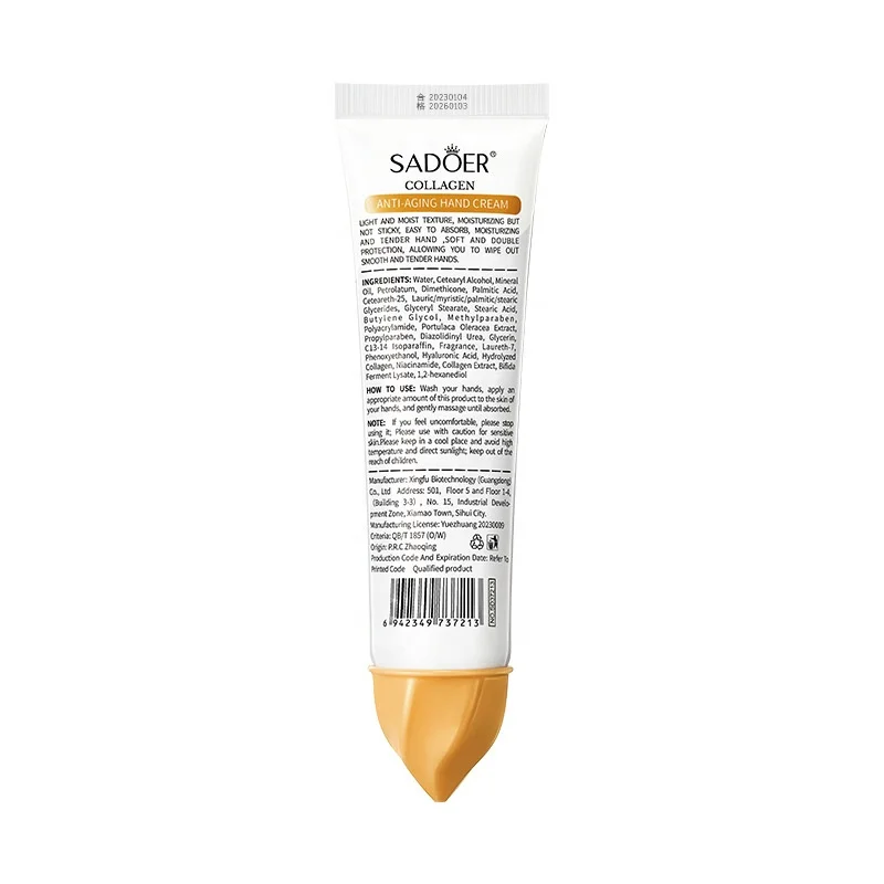 Private Label Nourishing Moisturizing Hand Cream For Hand Care Repair Dry Anti Chapped Smoothing Skin Collagen Hand Cream Lotion