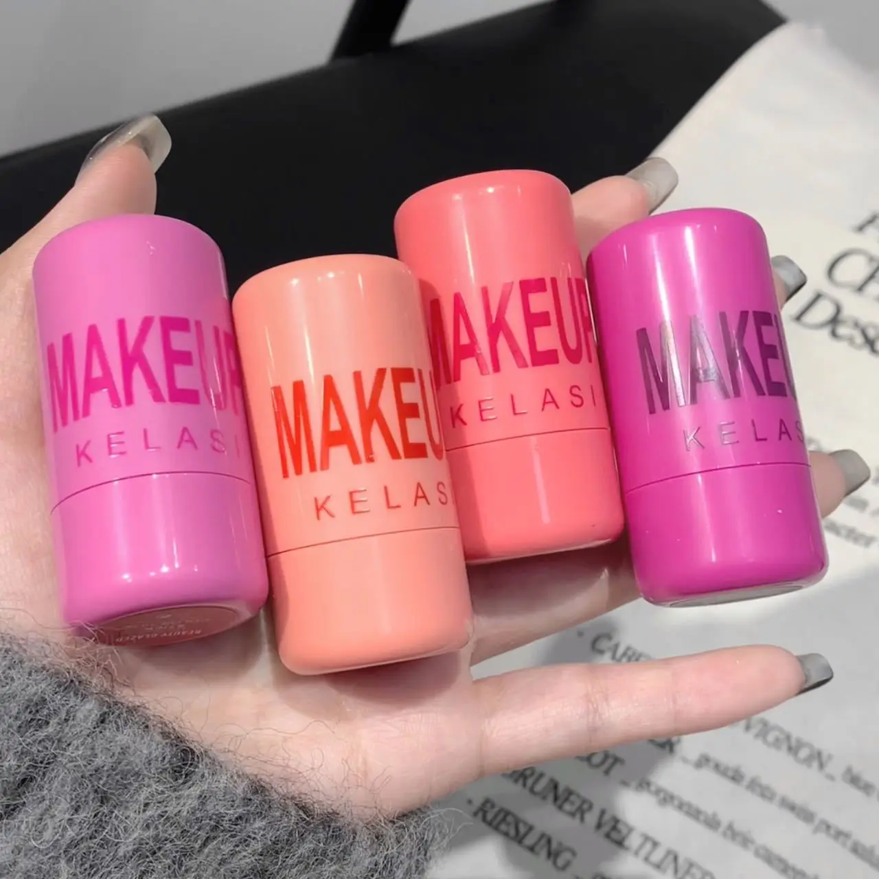 Lightweight Moisturizing Soft Jelly Cruelty Free Waterproof Vegan Blush Tint Custom Logo Cheek Mineral Blush Stick Packaging