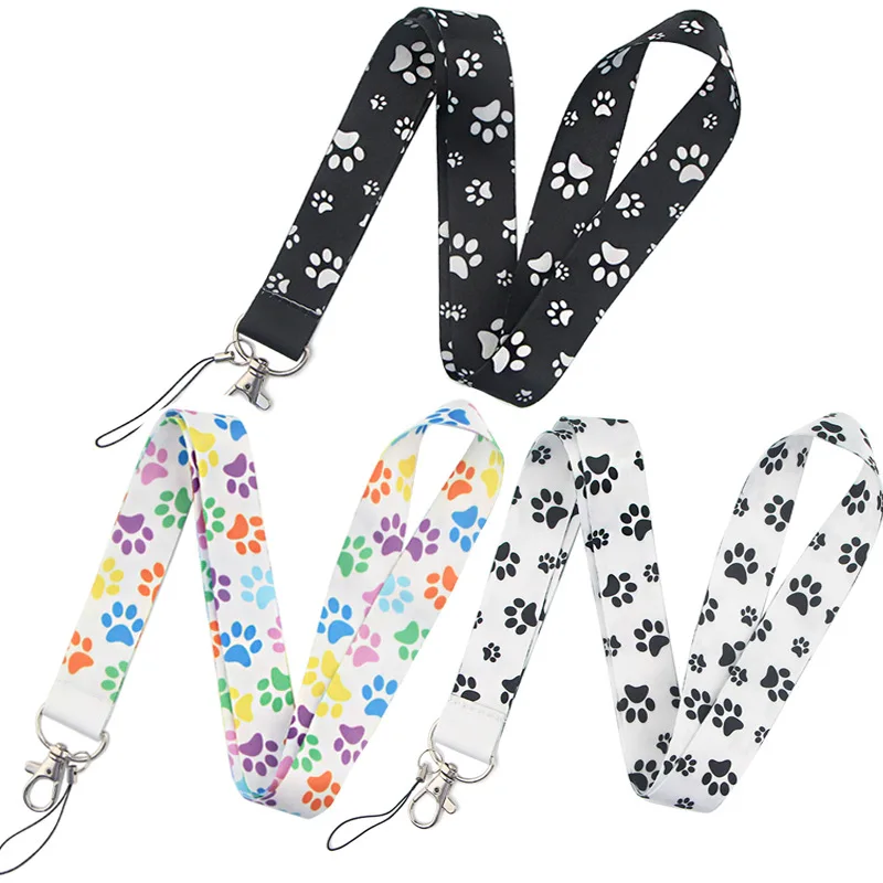Dog paw cartoon phone rope ID card key chain hanging rope