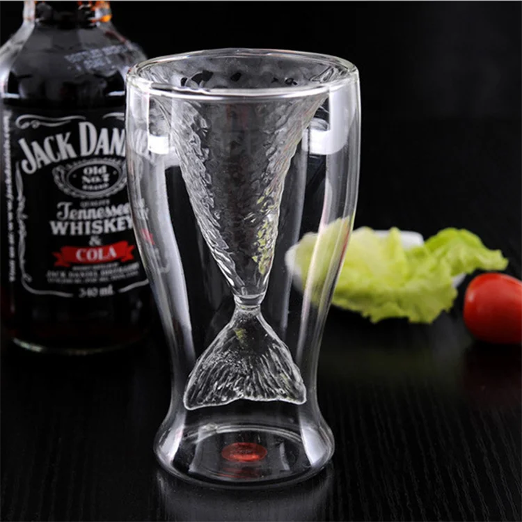 150ml Handcraft Heat and Cold Resistant Double Layer Glass Cup for Champagne Flutes