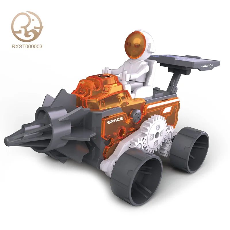Electric DIY Assembly Space Construction Car Solar Energy Board Game Puzzle Children Educational Toy Plastic STEM Box Sets