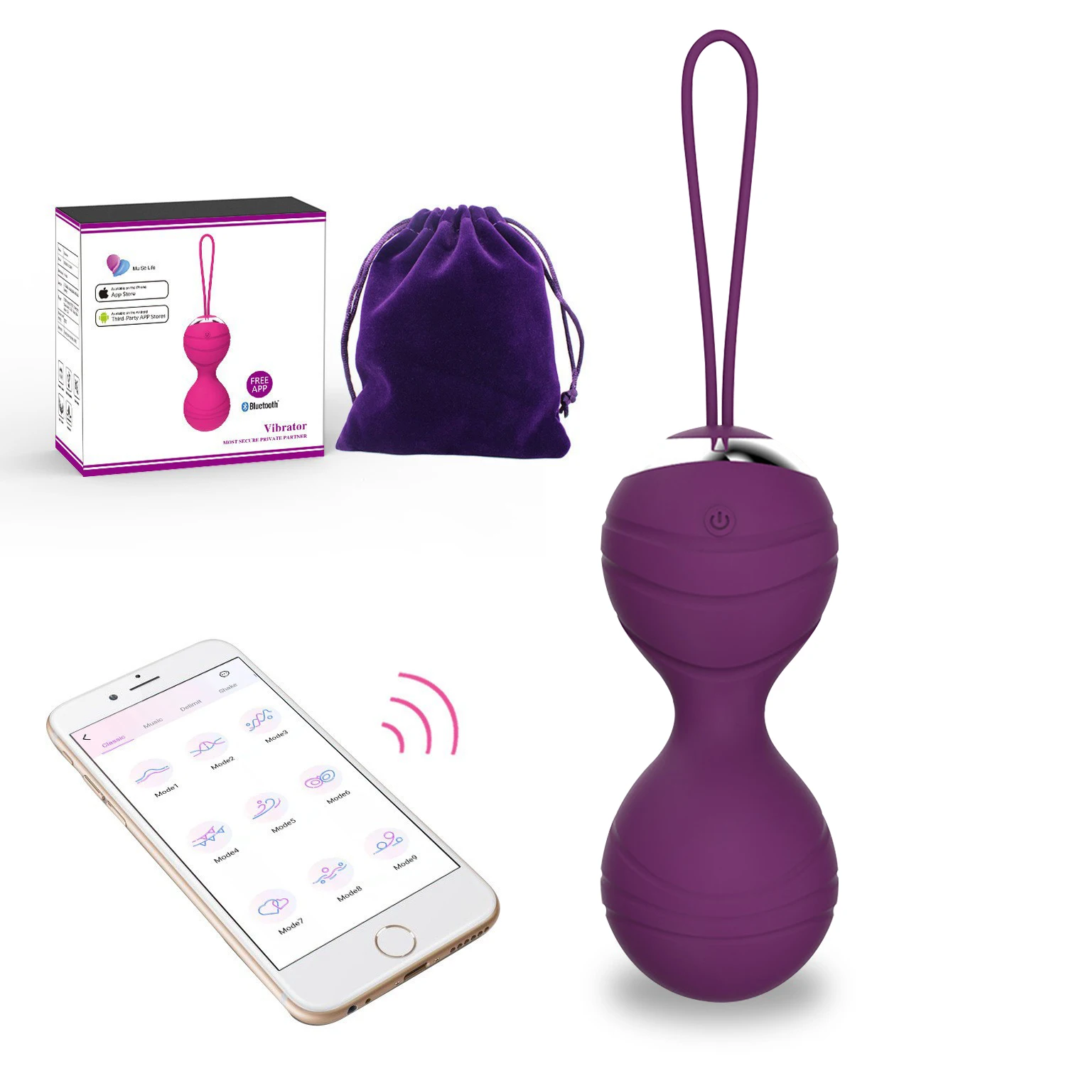 Online Shop Sale Different Weights Kegel Ben Wa Ball Set Vaginal Tightening Pelvic Floor Exerciser Kegel Ball For Women