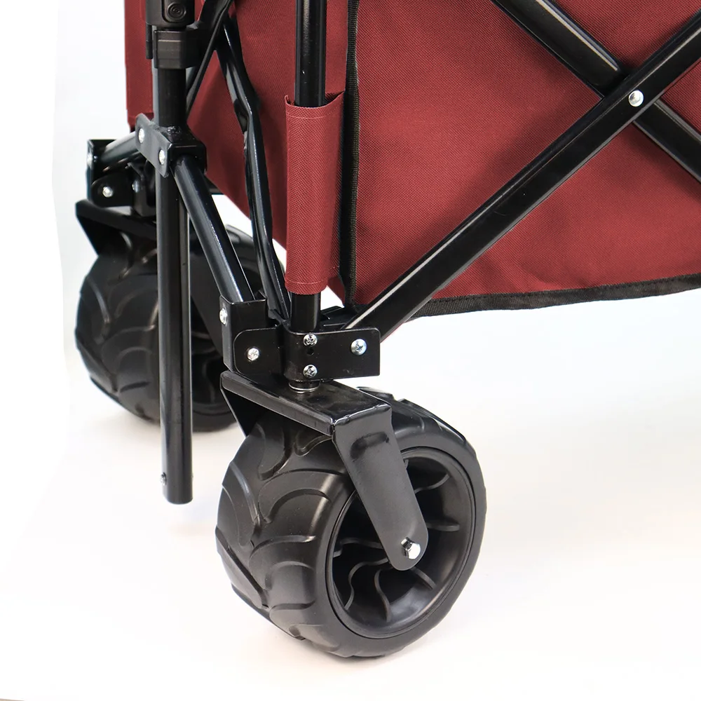 Metal camping wagon waterproof picnic wagon hiking folding wagon